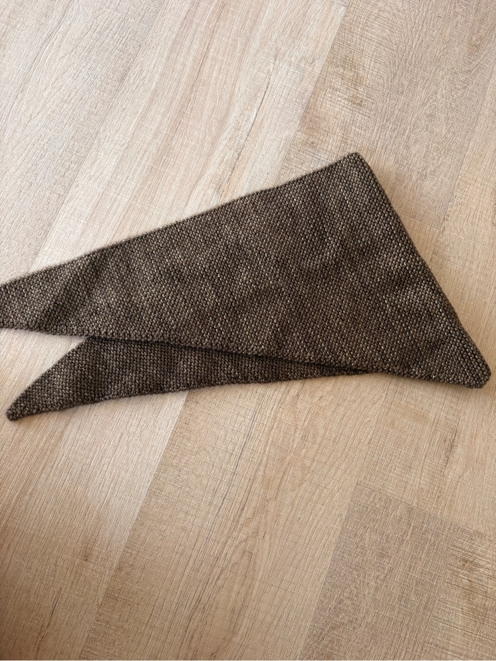Misha and Puff small triangle scarf in nutshell